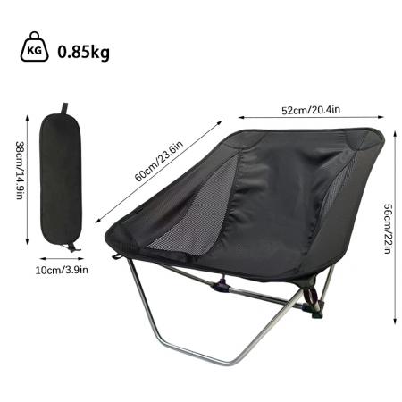 Großhandel ultraleichter individueller Aluminium-Faltstuhl für Camping und Angeln moderner Outdoor-Möbelstuhl 