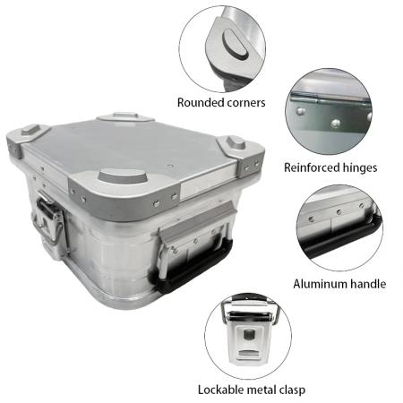 Schwerlast Camping wasserdichte staubdichte schützende Hartschalenkoffer-Aluminium-Dichtungs-Aufbewahrungsbox Metall-Aufbewahrungsbox 