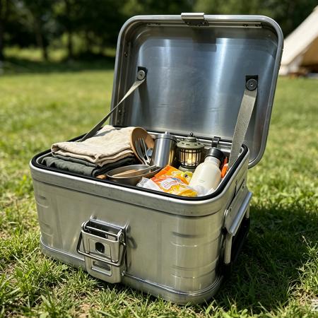 Schwerlast Camping wasserdichte staubdichte schützende Hartschalenkoffer-Aluminium-Dichtungs-Aufbewahrungsbox Metall-Aufbewahrungsbox 
