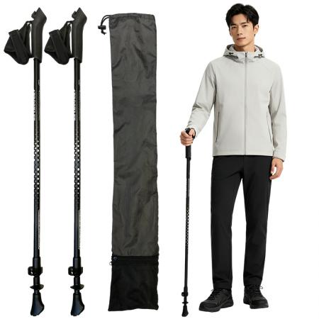 Wandern Bergsteigen Outdoor-Reisen Senioren tägliches Gehen 7075-Aluminiumlegierung faltbarer Gehstock Trekkingstock 