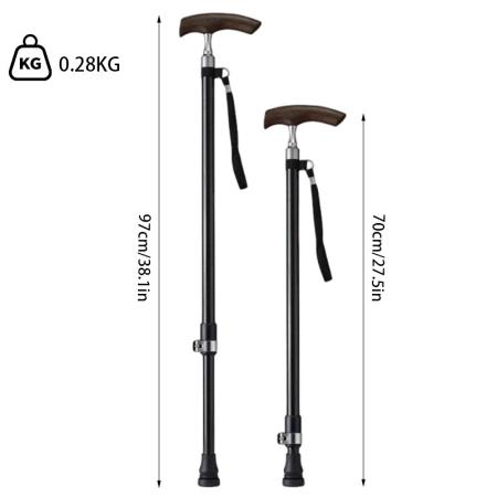 Werksangebot Outdoor-Gehstock aus Aluminium mit starker Faser, leichtem Gummigriff und verstellbarem Teleskop