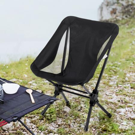 Wanderbarer tragbarer leichter Aluminium-Oxford-Stoff-Campingstuhl mit einfachem Aufbau, kompakter Klappstuhl