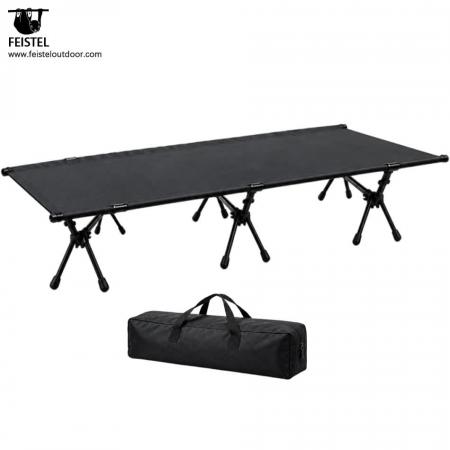 Leichtes klappbares Campingbett – tragbares 7075-Aluminium-Campingbett, 600D Oxford, 190 × 65 × 38 cm, 120 kg Belastbarkeit 