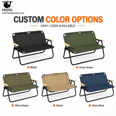 Outdoor-Campingstuhl für Paare für 2 Personen – klappbare 2-Sitzer-Camping-Loveseat, 7075-Aluminiumgestell, 600D Oxford, 250 kg Belastbarkeit 