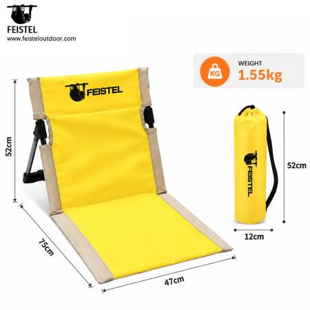 Beinloser Campingstuhl ohne Beine – 6061 Aluminium-Bodenstuhl mit 600D PVC Oxford & Tragetasche 