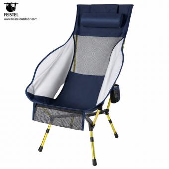 Camping-Netzstuhl mit hoher Rückenlehne