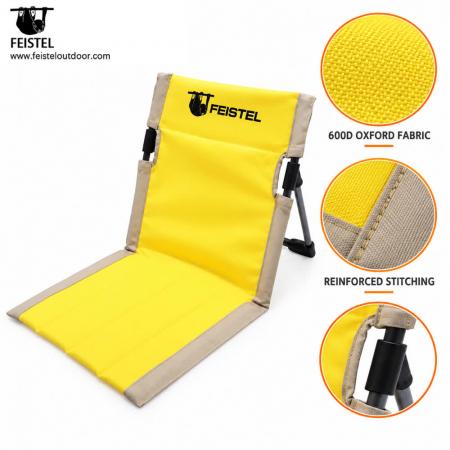 Beinloser Campingstuhl ohne Beine – 6061 Aluminium-Bodenstuhl mit 600D PVC Oxford & Tragetasche 