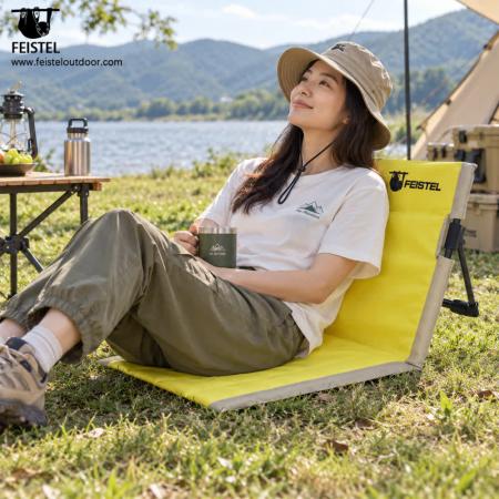 Beinloser Campingstuhl ohne Beine – 6061 Aluminium-Bodenstuhl mit 600D PVC Oxford & Tragetasche 