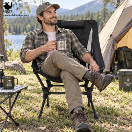 Faltbarer Campingstuhl mit Tragetasche – 1,55 kg Aluminium 