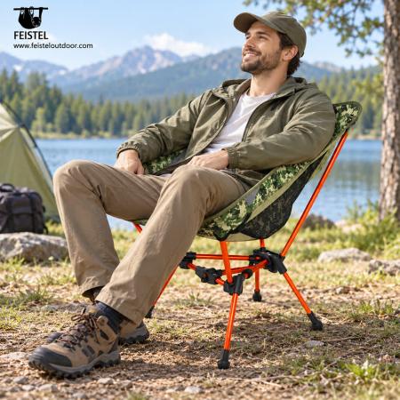 Leichter, klappbarer Campingstuhl – 7075 Aluminium, 600D 88T Oxford, 150 kg Tragkraft 