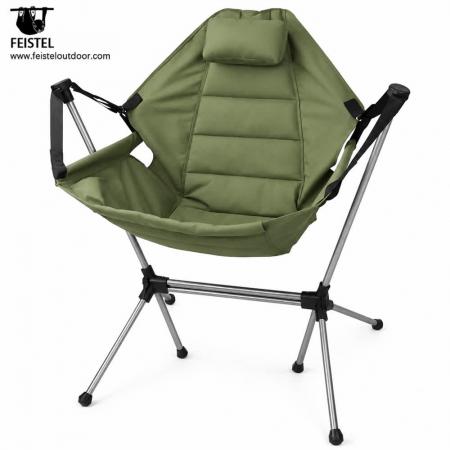 Klappbarer Camping-Schaukelstuhl – 7075 Aluminium Outdoor-Schaukelstuhl, 600D Polyester, 4 kg 