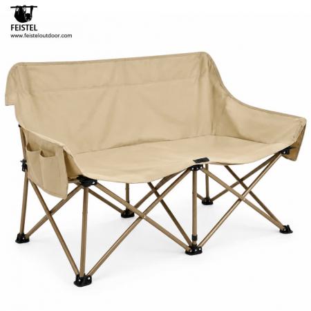Faltbarer 2-Personen-Campingstuhl – 114 cm Doppel-Loveseat, 250 kg Belastbarkeit, 4,05 kg tragbares Design 
