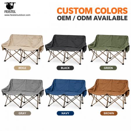 Faltbarer 2-Personen-Campingstuhl – 114 cm Doppel-Loveseat, 250 kg Belastbarkeit, 4,05 kg tragbares Design 