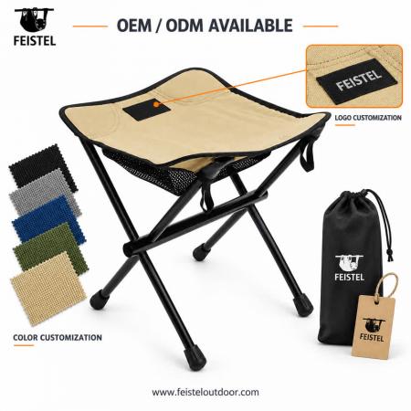 Mini-Falt-Campinghocker – 0,53 kg 7075 Aluminium-Dreibeinsitz, 31×10 cm kompaktes Packmaß 