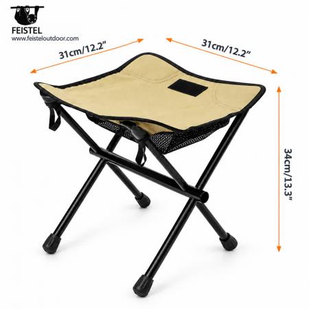 Mini-Falt-Campinghocker – 0,53 kg 7075 Aluminium-Dreibeinsitz, 31×10 cm kompaktes Packmaß 