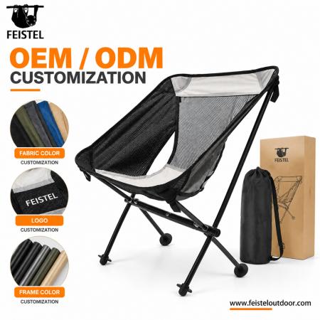 Faltbarer Outdoor-Campingstuhl – 1 kg 7075 Aluminiumrahmen, Nettrückenlehne & 40×14 cm Kompaktpackmaß 