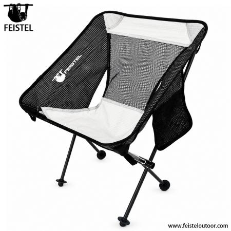 Faltbarer Outdoor-Campingstuhl – 1 kg 7075 Aluminiumrahmen, Nettrückenlehne & 40×14 cm Kompaktpackmaß 