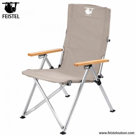 Campingstuhl mit verstellbarer Rückenlehne und klappbarem Aluminiumrahmen – Tragbarer Outdoor-Stuhl für Camping, Wandern und Reisen 