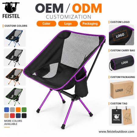 Leichter Damen-Campingstuhl – 2,29 lb tragbarer klappbarer Strandstuhl, 7075 Aluminium, 120 kg Belastbarkeit 
