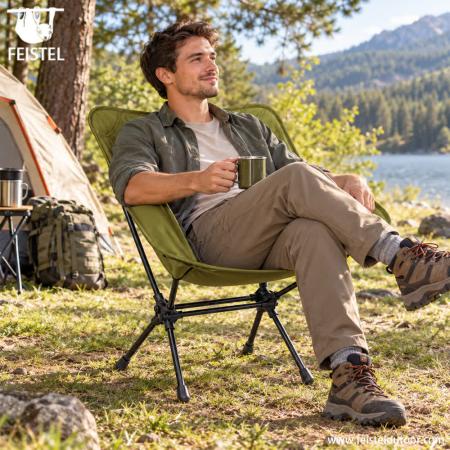 Ultraleichter Campingstuhl – 2,29 lbs kompakter, tragbarer Rucksackstuhl, 120 kg Tragkraft 