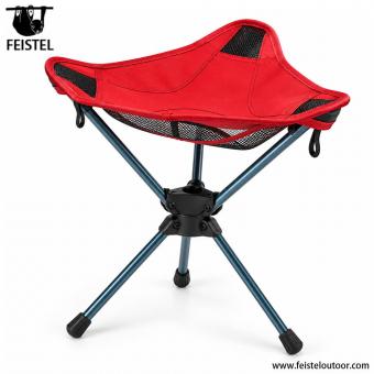600D Oxford Stoff Aluminium 360° drehbarer Campingstuhl Hocker