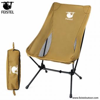Hoher Campingstuhl mit Rückenlehne