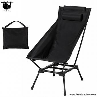 600D Oxford Aluminium Falt-Campingstuhl mit hoher Rückenlehne