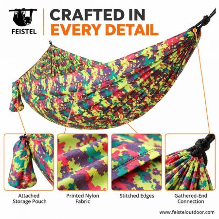 Feisetel Outdoor Nylon Reise Garten Camping Tragbare Fallschirm Hängematte 