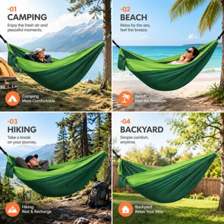 tragbare Einzelhängematte Hängematten-Campingzubehör für den Außenbereich 