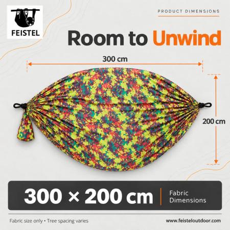 Feisetel Outdoor Nylon Reise Garten Camping Tragbare Fallschirm Hängematte 