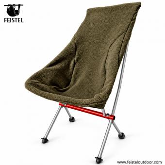 Polarfleece Campingstuhl-Bezug mit hoher Rückenlehne