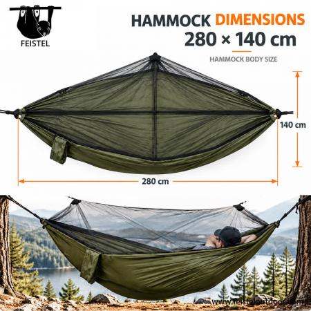 Moskitonetz Hängematte Camping Insektennetz für Camping und Wandern im Freien
 