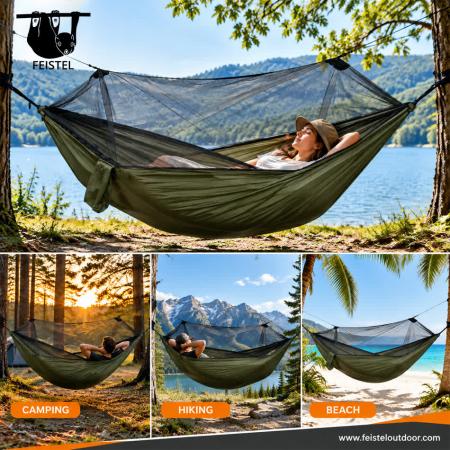 Moskitonetz Hängematte Camping Insektennetz für Camping und Wandern im Freien
 