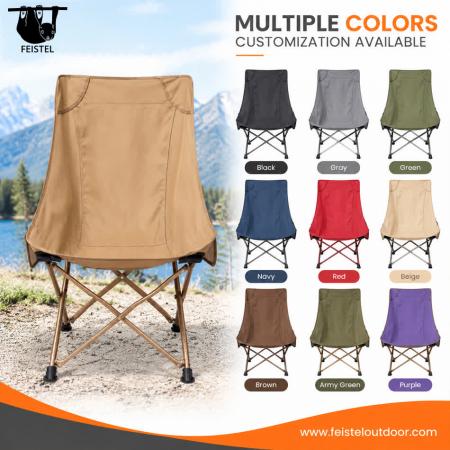 Campingstuhl ohne Armlehnen – Klappbarer Campingstuhl mit hoher Rückenlehne ohne Armlehnen, 7075 Aluminiumgestell, 600D Polyester-Mesh & 150 kg Belastbarkeit 