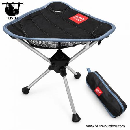 Leichter Campinghocker – 0,65 kg Mini-Klappdreibein-Campsitz mit 7075-Aluminiumgestell, Sitzfläche aus Oxford-Gewebe & Tragetasche 