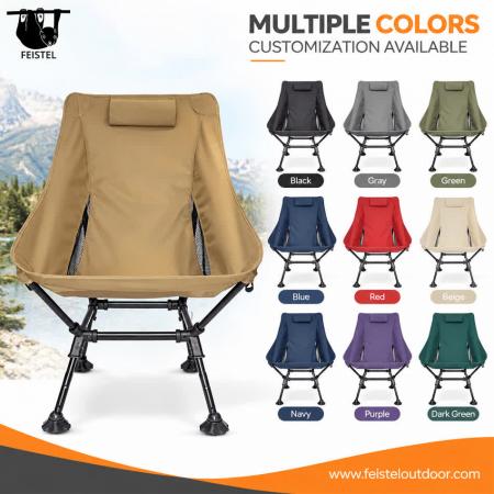 Über großem, faltbarem Campingstuhl – 150kg Tragkraft Leichter Mondstuhl mit 7075 Aluminiumrahmen, 600D Polyester-Mesh & Tragetasche 