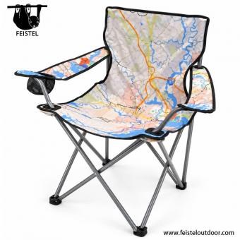 Tragbarer Outdoor-Klappsessel mit Eisenrahmen